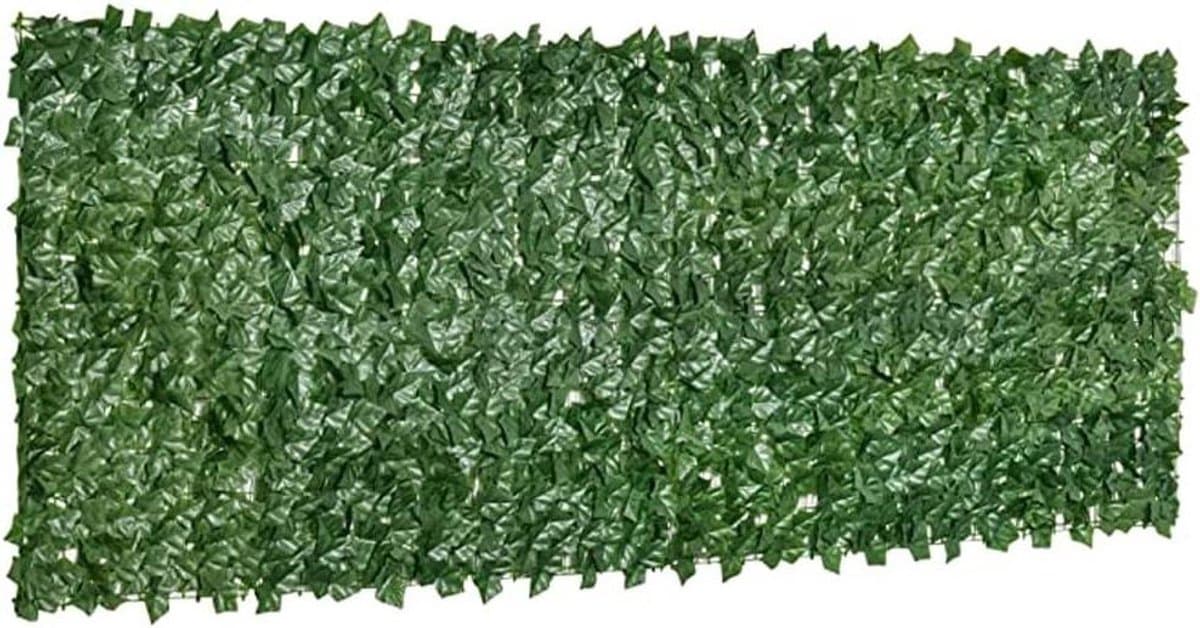 Kunstmatige Klimop Heg - Decoratief Tuinscherm - Privacy Creëren - Zorgeloos Onderhoud - 15 x 5 meter - Groen
