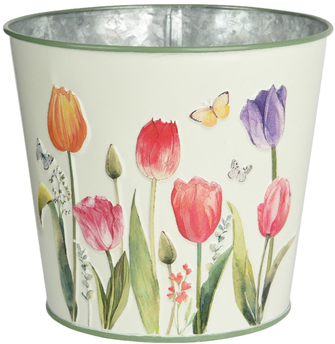 OttoSimon bloempot zink buiten 15 cm diameter tuin decoratie.
