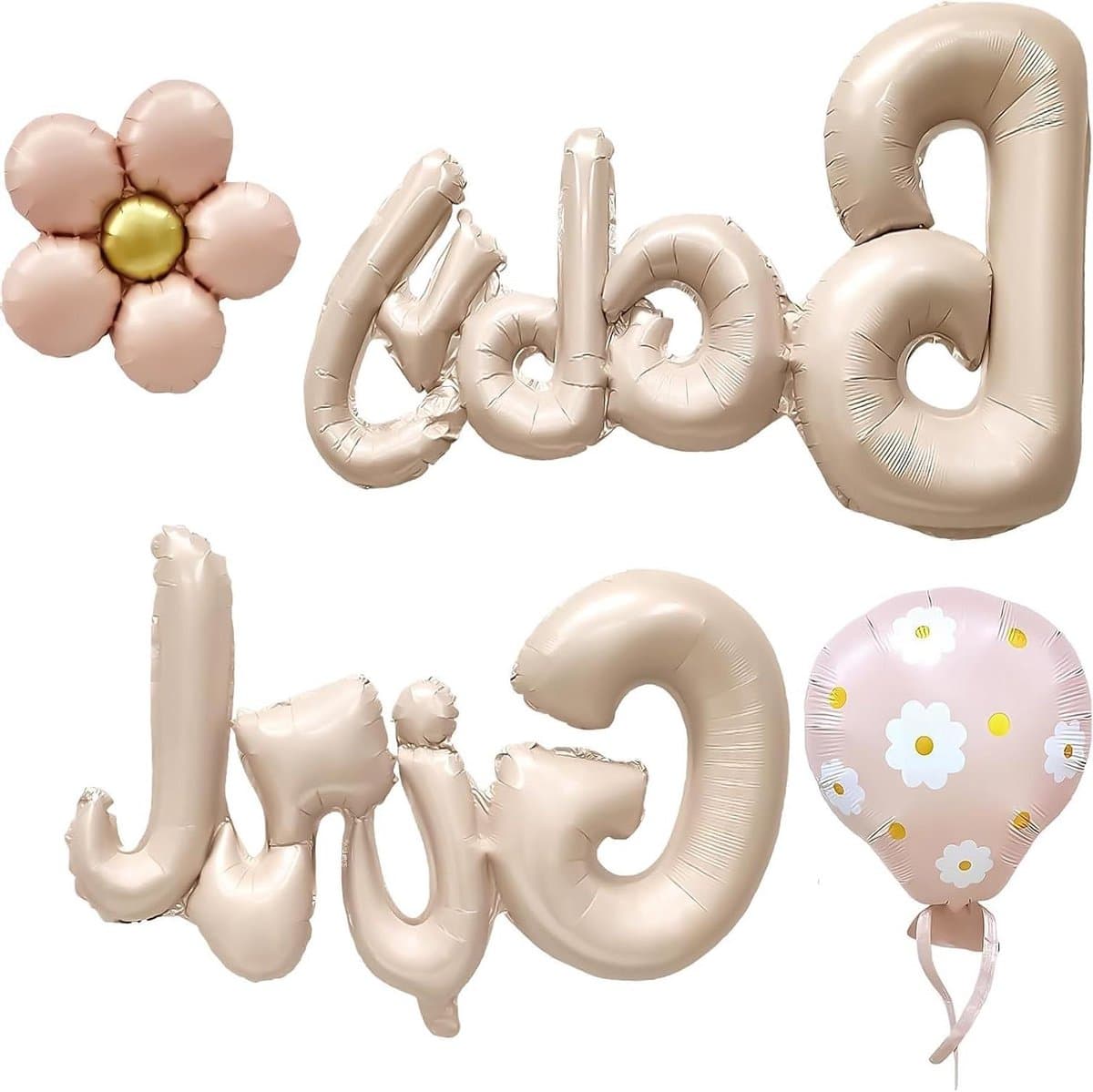 Ballonset Baby Girl - Feestdecoratie Roze - Verjaardag Vieren - Herbruikbaar Zelfsluitend - 15 cm - Babyroze