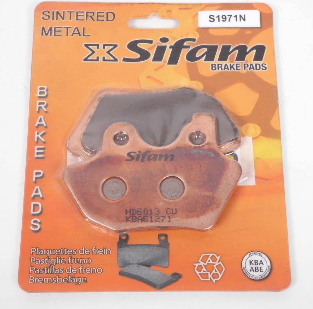 sifam remblokjes voor harley davidson 883 xlh sportster 2000 tot 2003 voor / achter nieuw