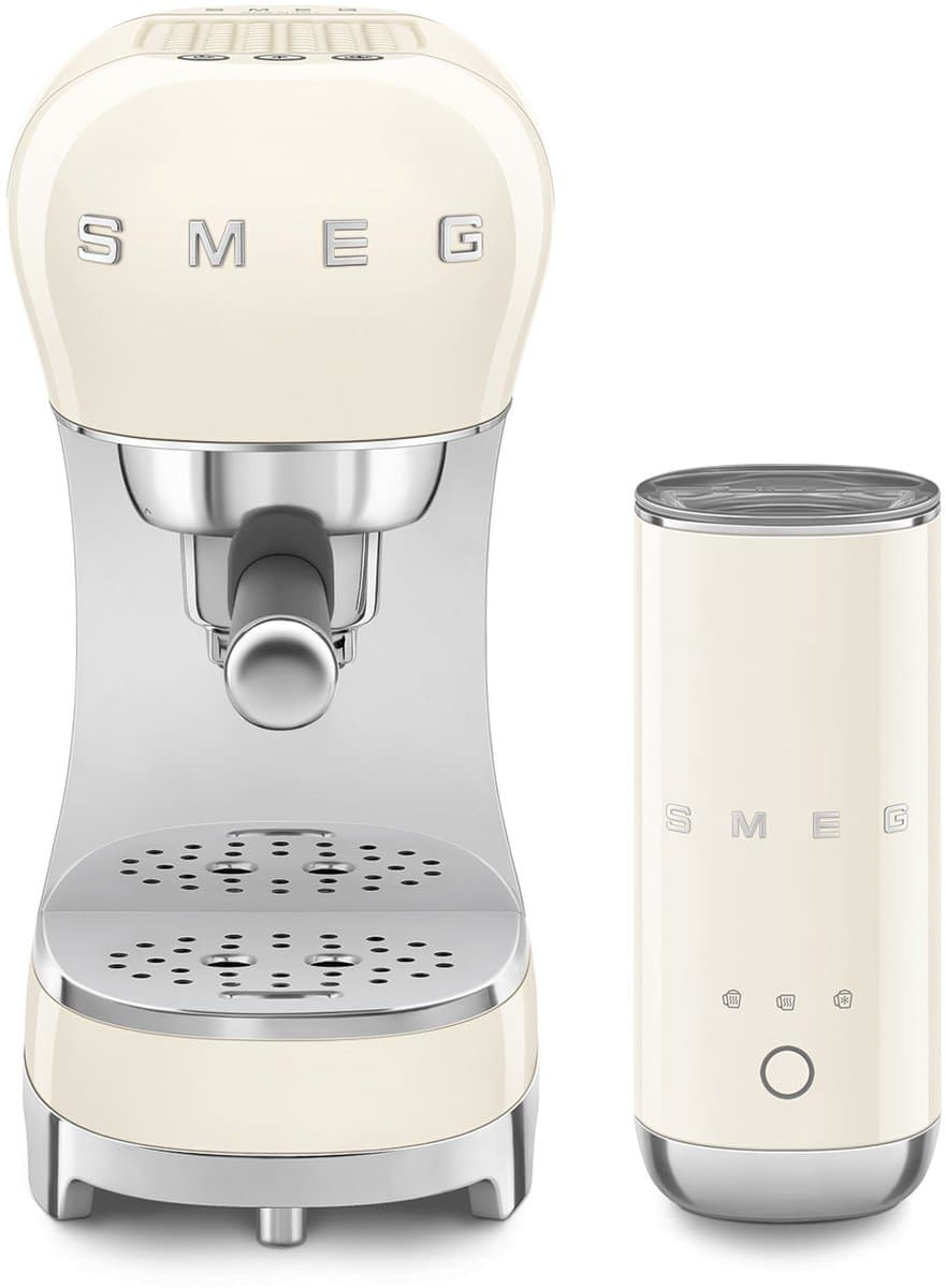 SMEG ECF12CREU Espressomachine Set – Melkopschuimer – 15 bar – Crème – 50’s Style