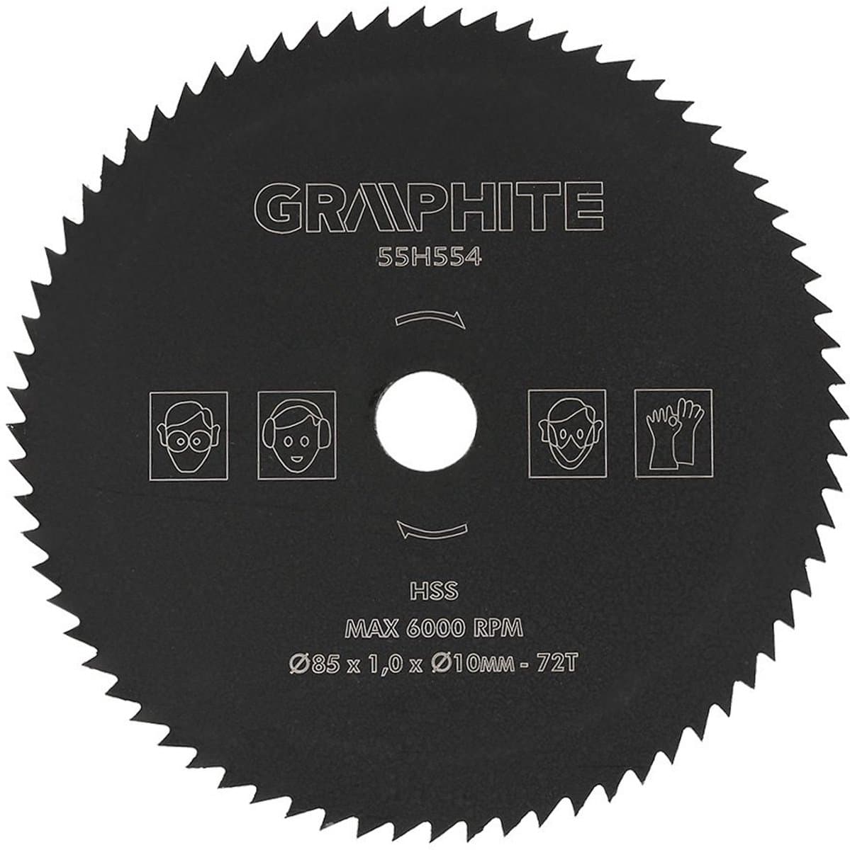 Ronde Zaagblad HSS 85mm x 10mm 72 Tanden voor Metaal en Hout