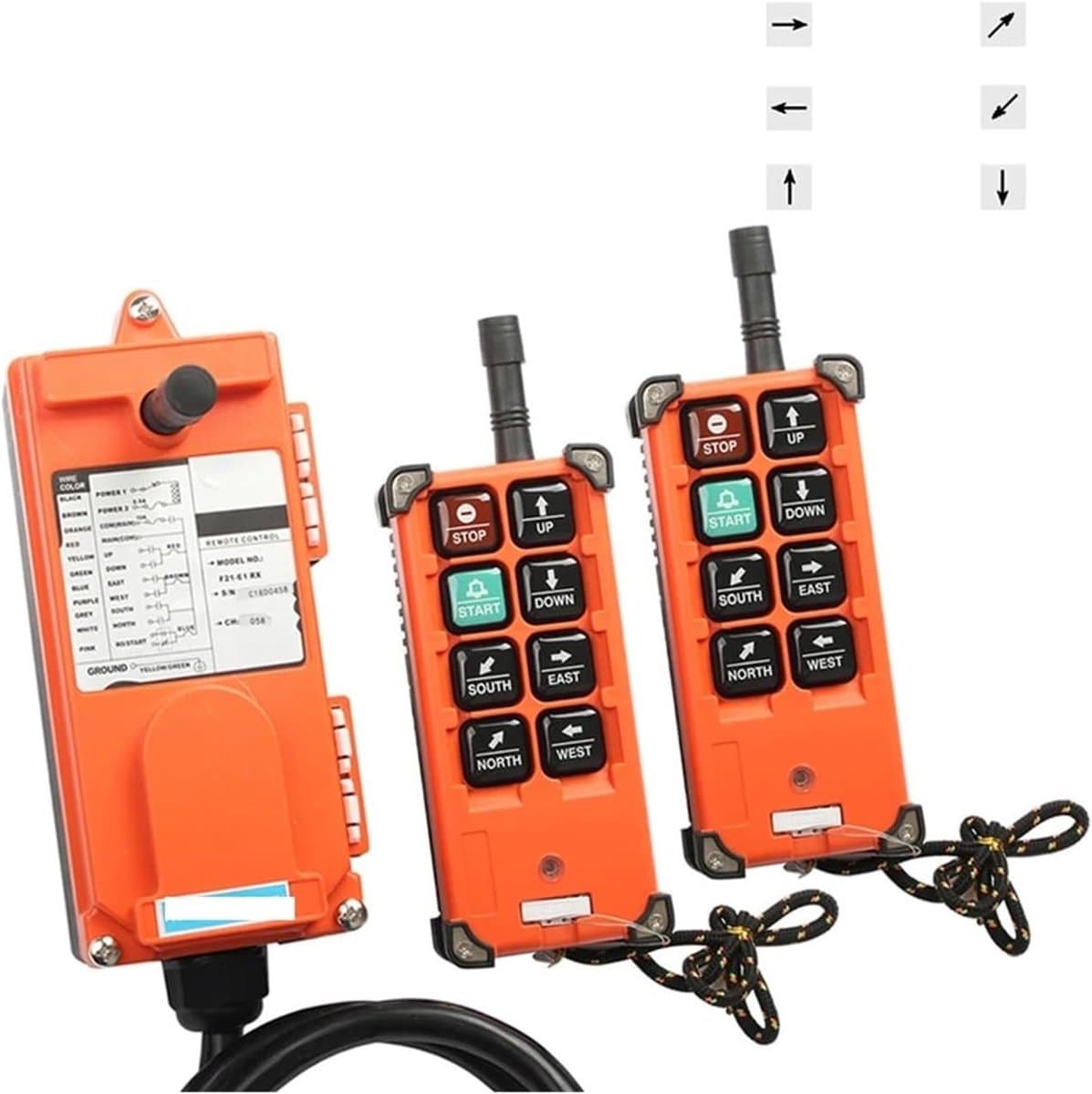 Kraancontroller Afstandsbediening - Draadloze Schakelaar - Industrieel Hijsen - 100 Meter Bereik - IP65 Bescherming - Zwart
