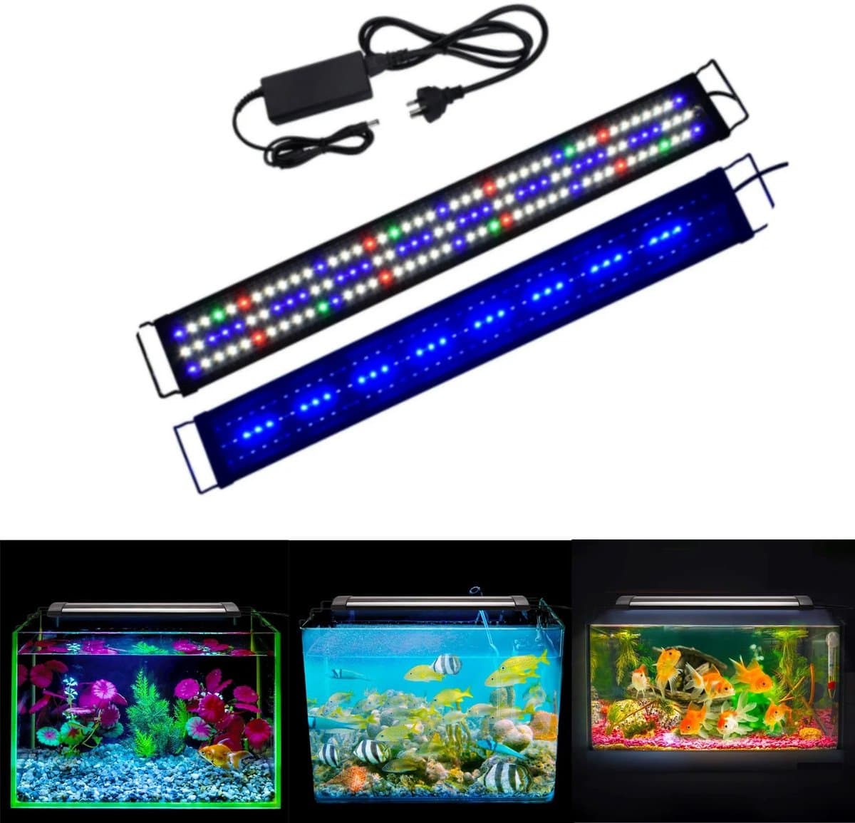 Sensova Full Spectrum LED Aquariumverlichting voor 90–110 cm Aquaria – Uitschuifbaar Aquariumlicht voor Planten en Vissen, 25W Energiezuinig LED Aquariumlamp met Natuurlijke Kleurweergave en Optimale Waterplantengroei
