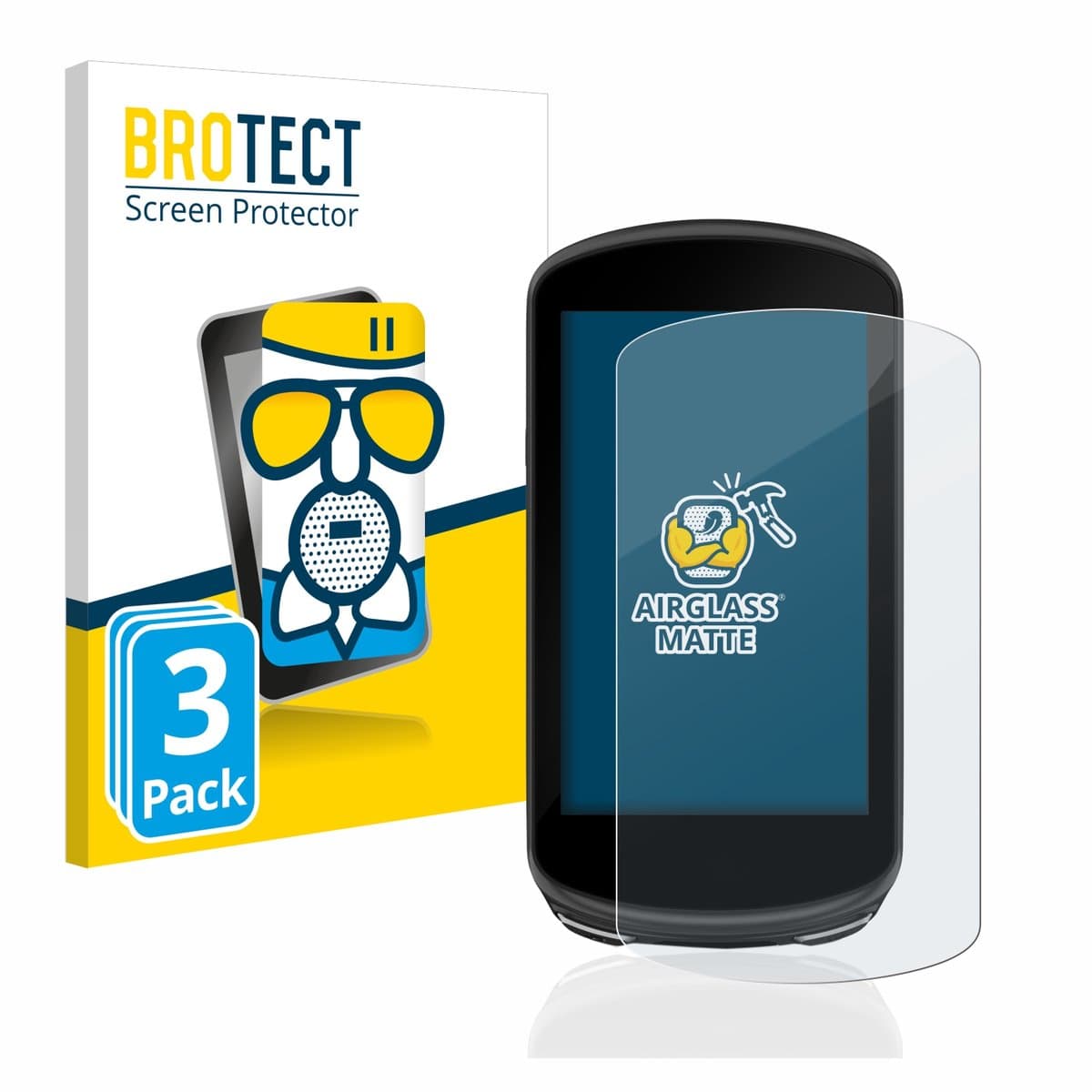 BROTECT - Screenprotector voor Garmin Edge 1030 Plus - Folie Beschermfolie Beschermglas matte 3 Stuks