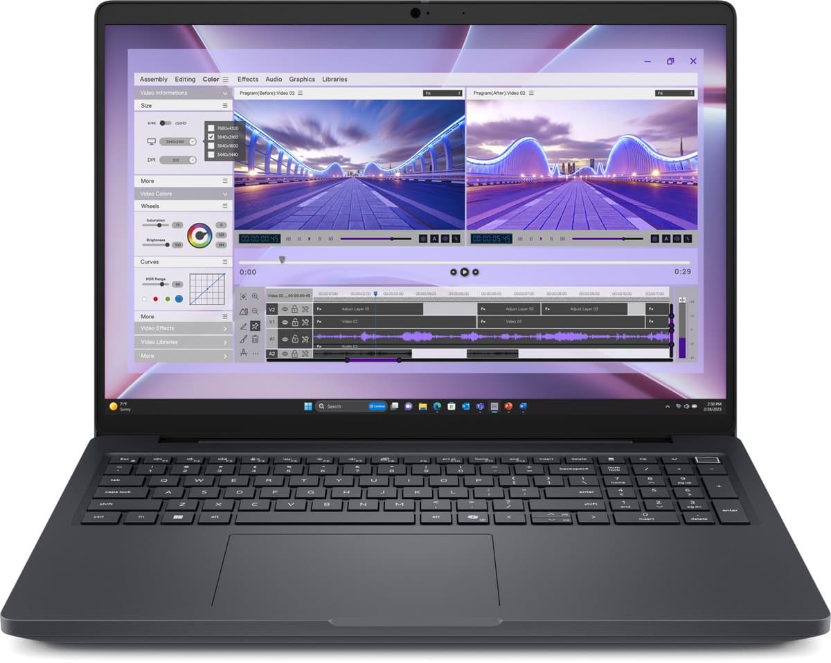DELL Pro Max 16 MC16250 Intel Core Ultra 7 265H Mobiel werkstation 40,6 cm (16") Full HD+ 64 GB DDR5-SDRAM 1 TB SSD NVIDIA RTX PRO 1000 Blackwell Wi-Fi 7 (802.11be) Windows 11 Pro Engels Zwart