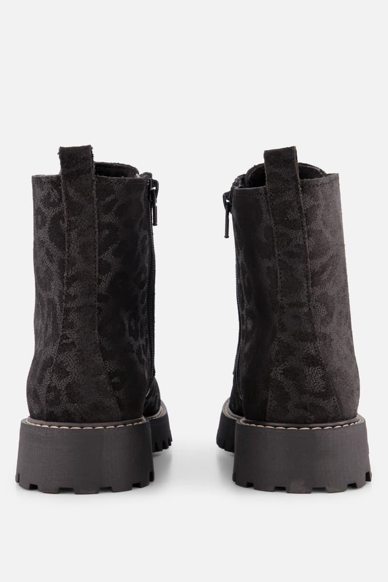 Cellini Leopard Veterboots zwart Suede - Maat 40
