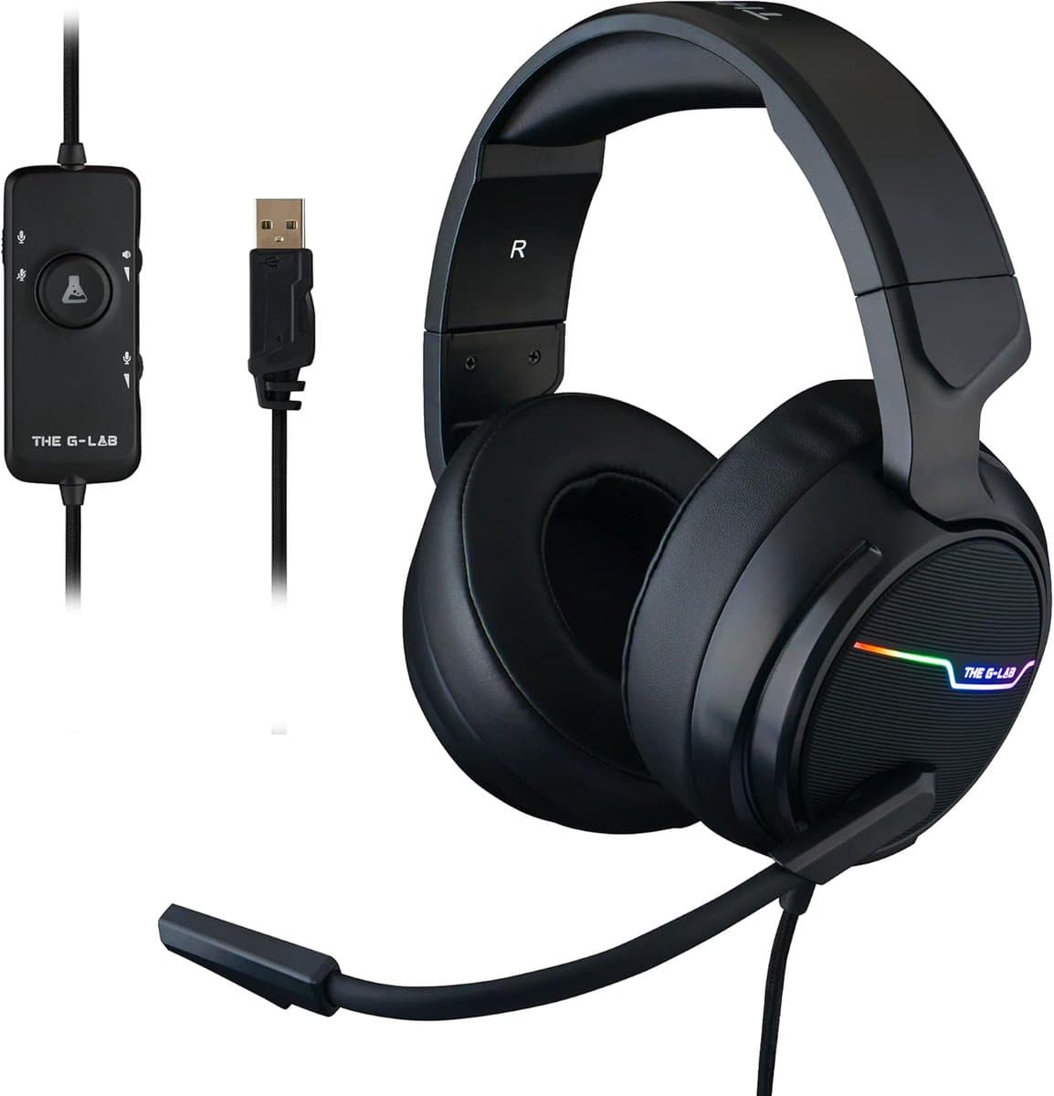 Gaming Headset USB 7.1 Surround Sound met Ruisonderdrukkende Microfoon - RGB LED - Compatibel met PC & PS4/PS5