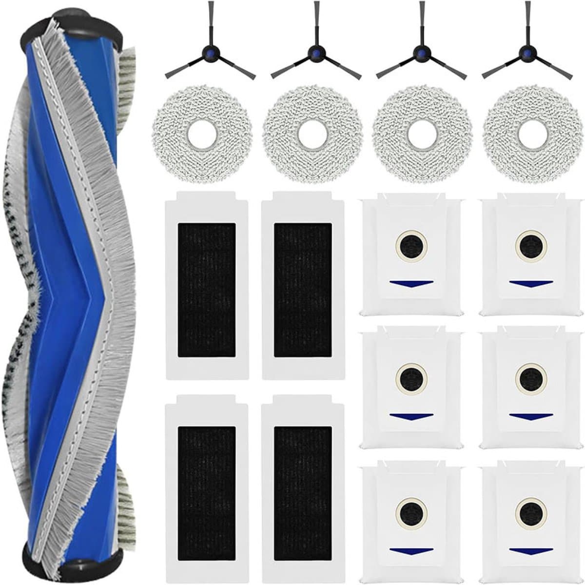 1 set Ecovacs Deebot T30 Pro Omni-stofzakken- hoogrendementsfiltertechnologie-antibacteriële zak met actieve kool-hoogwaardige reserveonderdelen voor langdurig gebruik voor robotstofzuigermodellen