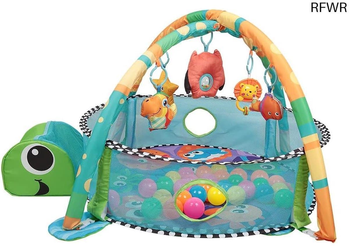 RFWR® 3-in-1 Speeldeken Baby Speelmat met Speelbogen en Ballenbad