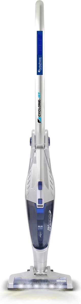 TurboTronic TT-FG6 2-in-1   Steelstofzuiger met flexibele arm - ingebouwde kruimeldief - Zilver/Blauw
