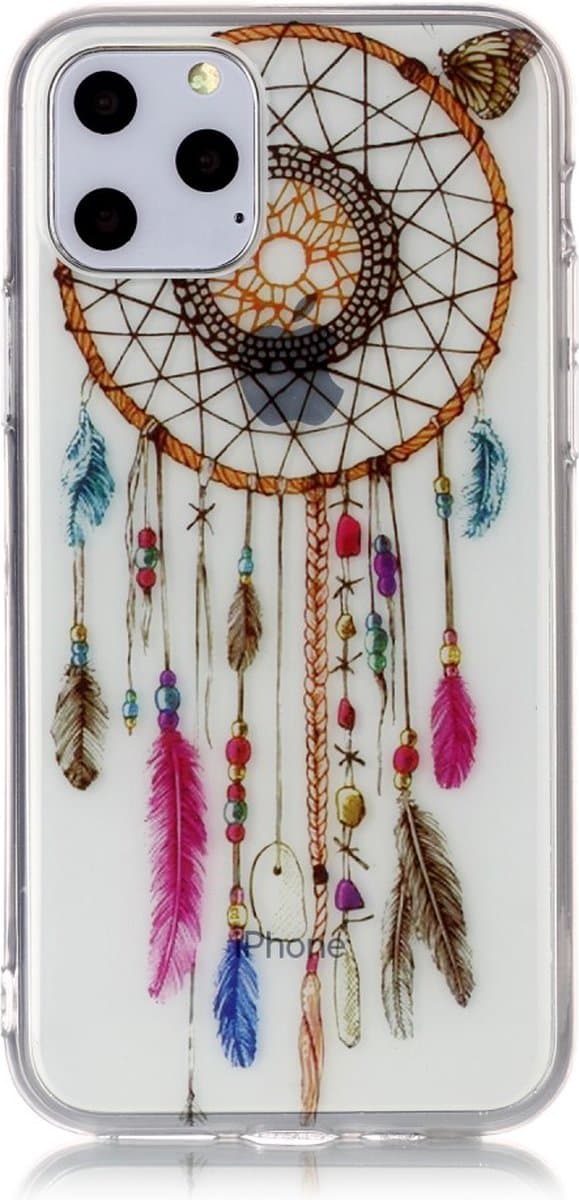 Peachy Dromenvanger Mandala Web Kraaltjes Kleur Spiritueel Hoesje Case TPU geschikt voor iPhone 11 Pro - Transparant