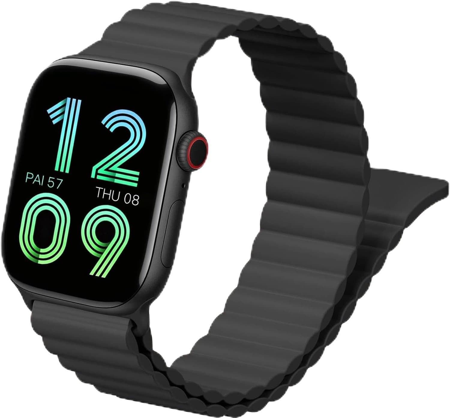 Magnetische siliconen armband, compatibel met Apple Watch 42/41/40/38/46/45/44/49 mm, sportarmband van zachte - ShopVlot