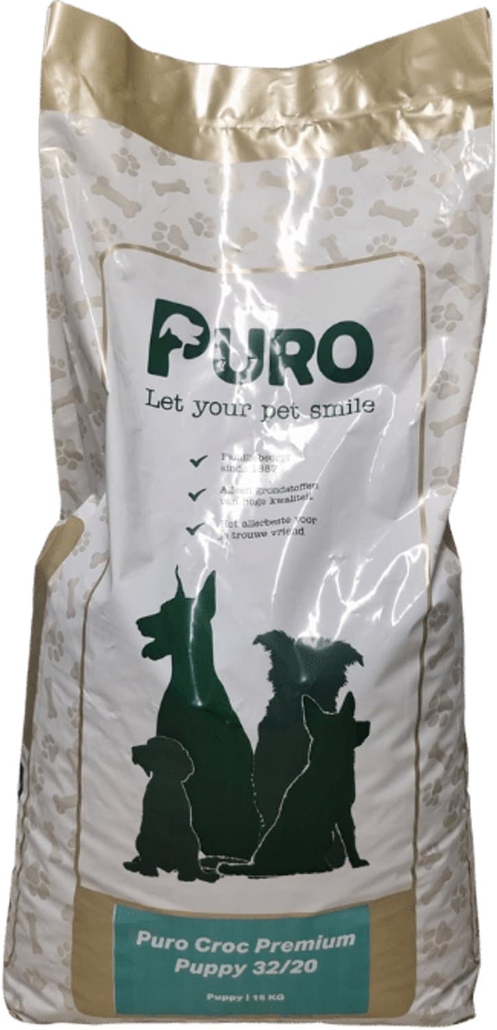 Puro Croc Premium - Puppy 32/20 - Krokante hondenbrokken - 15 kg