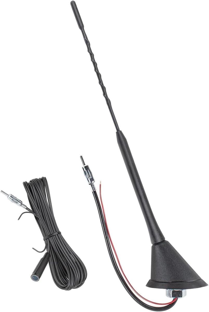 Dakantenne - Autoantenne Radio - Radio Ontvangen - Ingebouwde Versterker - 470cm Kabel - Zwart