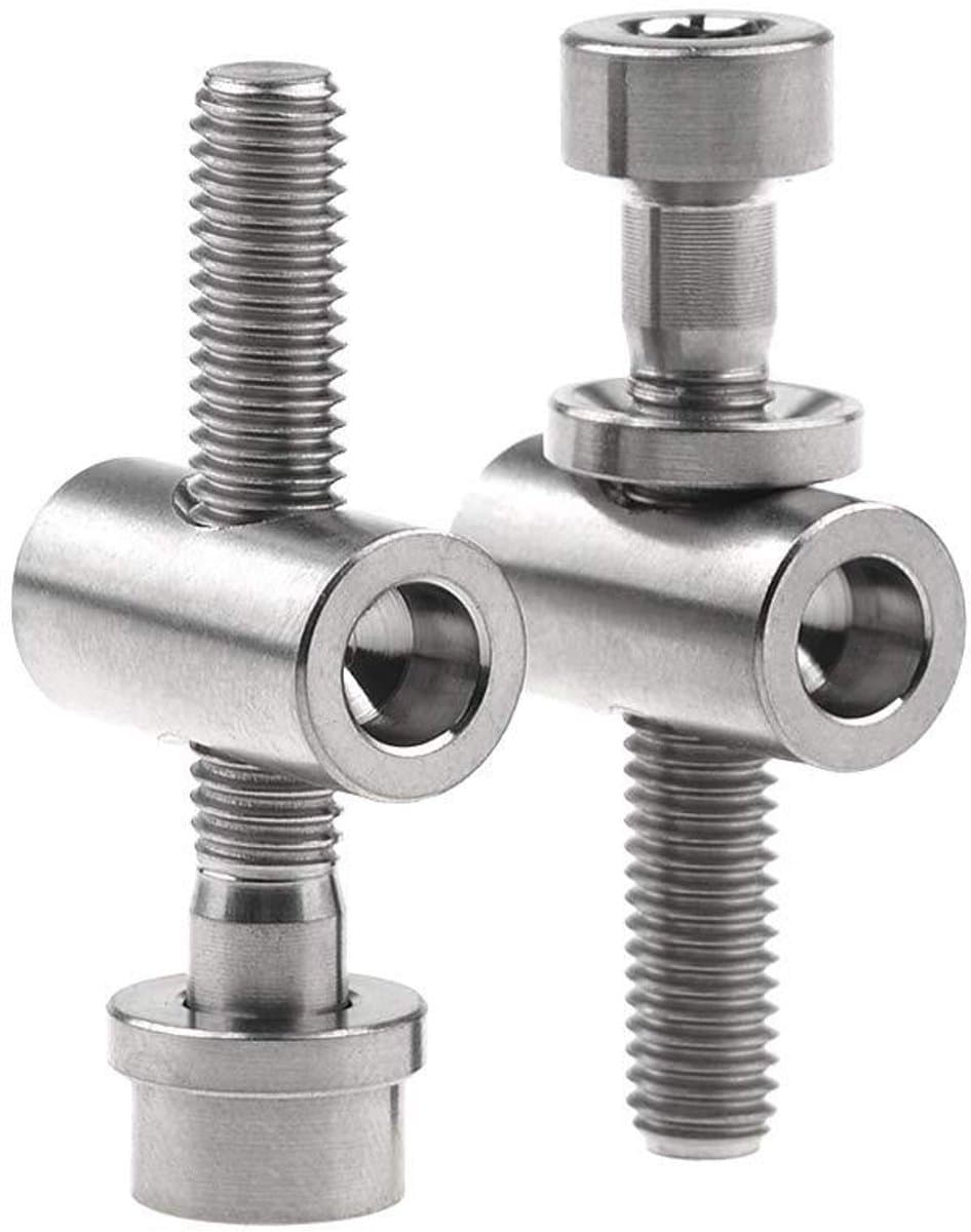 Titanium Bout en Moer - Fietsonderdelen - Fietsreparatie - Lichtgewicht Titanium Legering - M5x30mm - Zilver