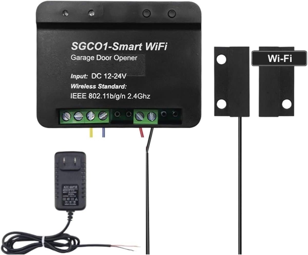 Garagedeuropener Controller - Slimme WiFi Module - Toegang Bediening - App Bediening Overal - 3 Kanalen - Zwart