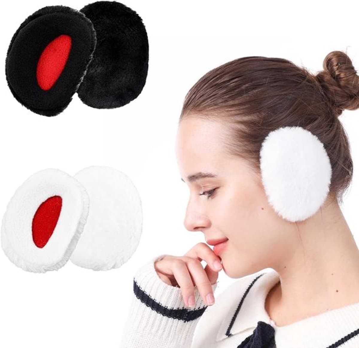 Oorbeschermers Set, Winter Oorwarmers - Winddicht en Comfortabel - Pluche Oorwarmer - Unisex Oorwarmers - Koude Bescherming