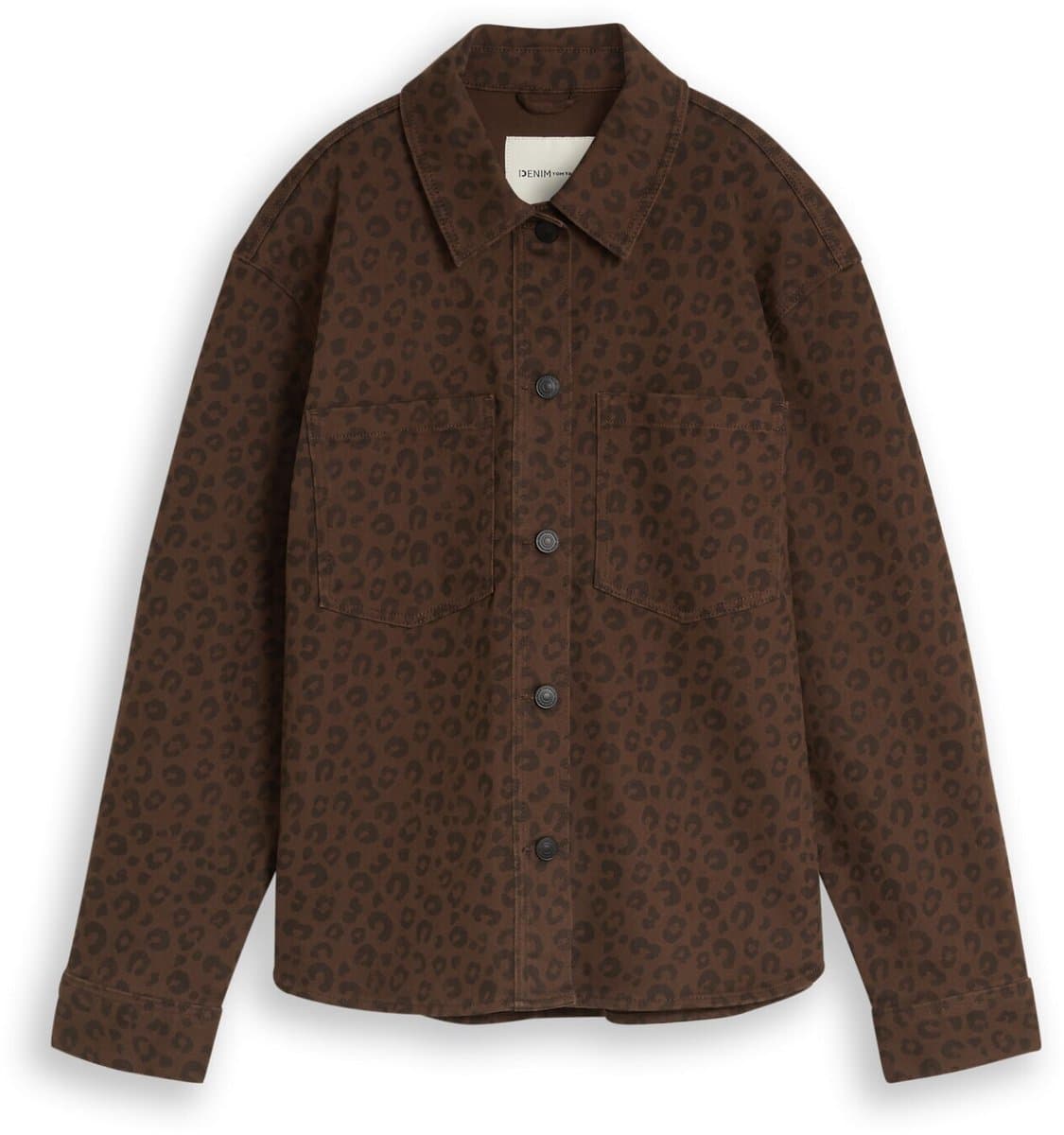 Tom Tailor Denim - Tussenjas met luipaardprint - Maat XXL - brown black leo