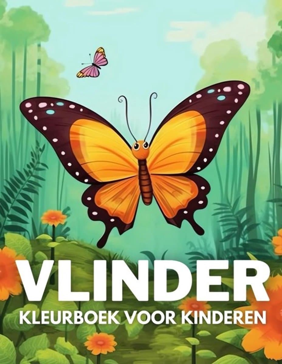 Vlinder Kleurboek - Tekeningen Boek - Kinderen Ontspannen - Meer Dan 40 Tekeningen - 21x28 cm