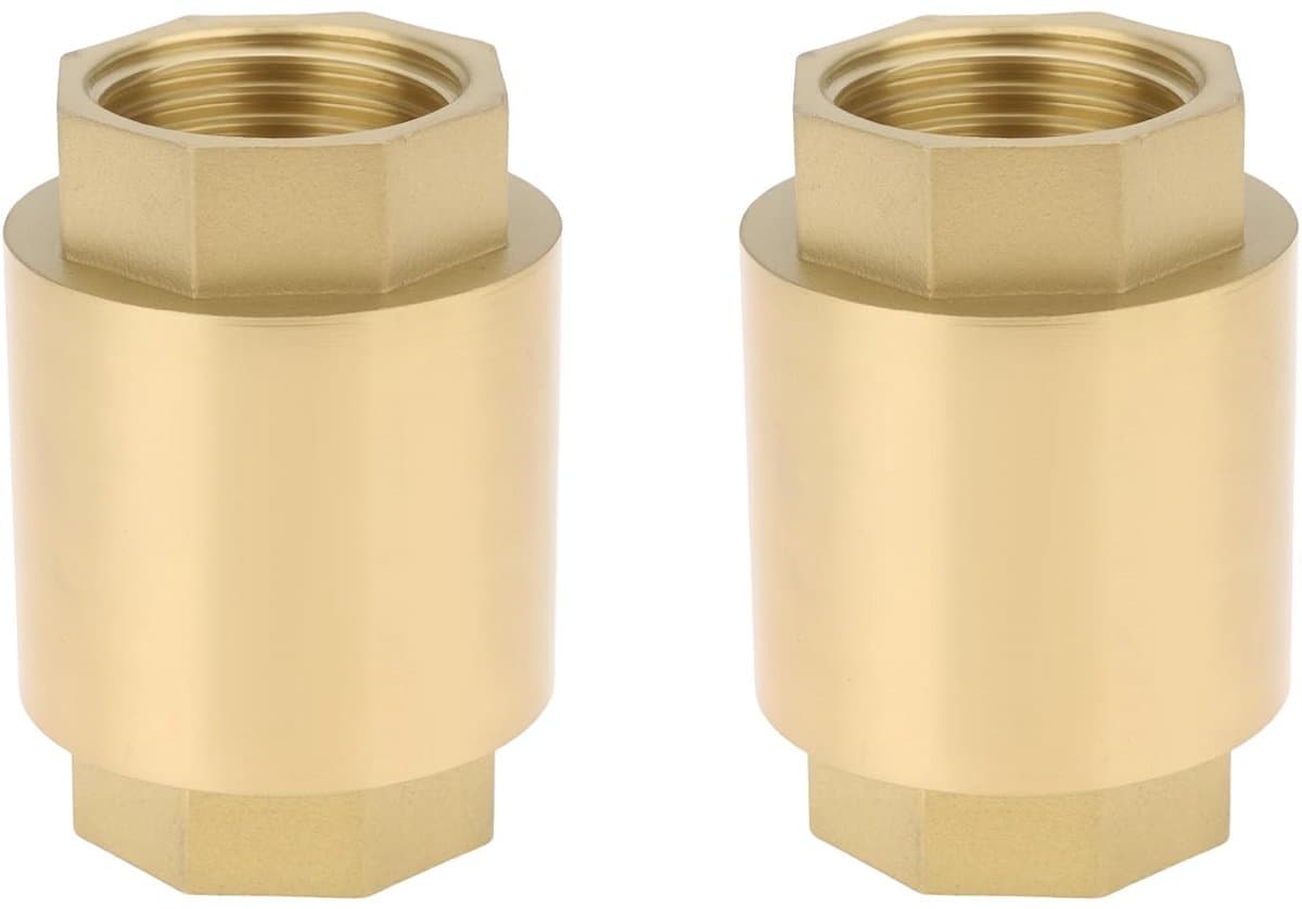 Dailygoods- Terugslagklep 1/2" BSP - 2 Stuks - Messing - Corrosiebestendig - Eenvoudige Installatie - Betrouwbaar Teruggaveontwerp - Klep