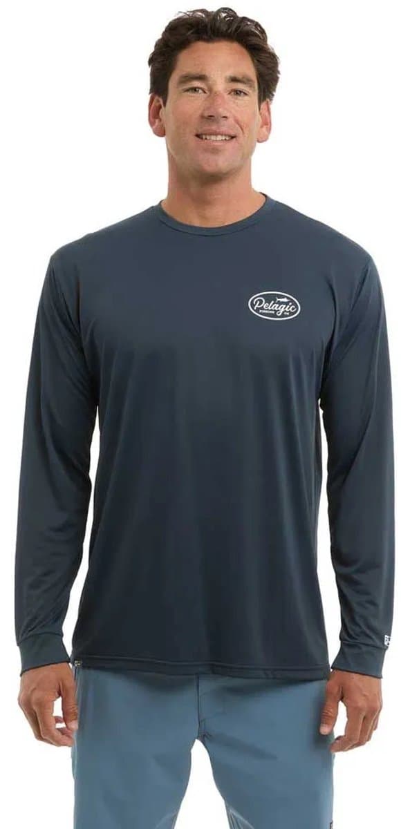 Pelagic Aquatek Circled Uv-werende Langarm T-shirt Blauw XL Man