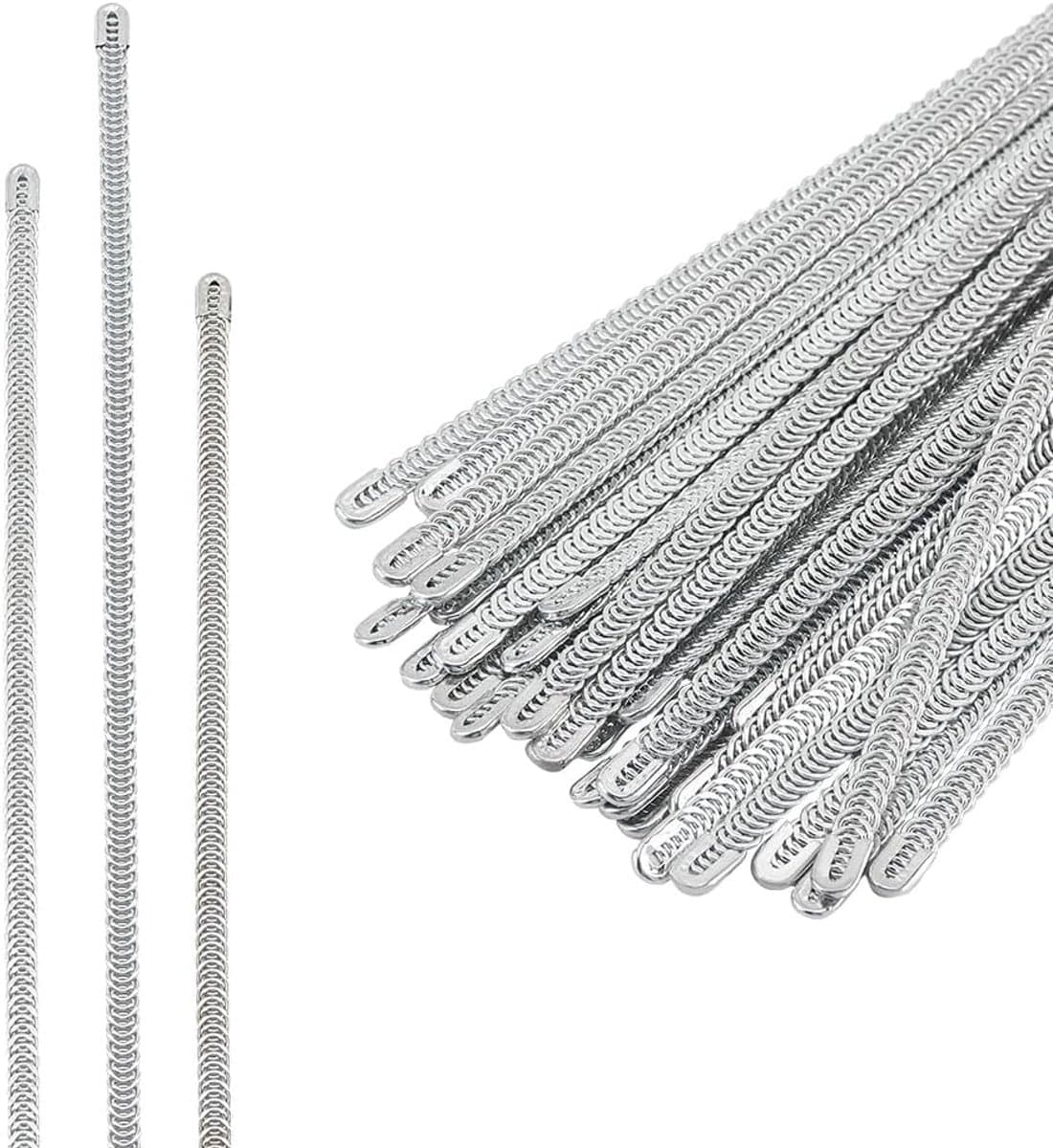36 Stuks 3 Maten Spiraalvormige Metalen Corset Boning Staal, 23/25/ 28cm (9/10/ 11inch) Roestvrijstalen Spiraalvormige Corset Boning voor Korsetten, Kostuums Naaien, 6,5mm Breed