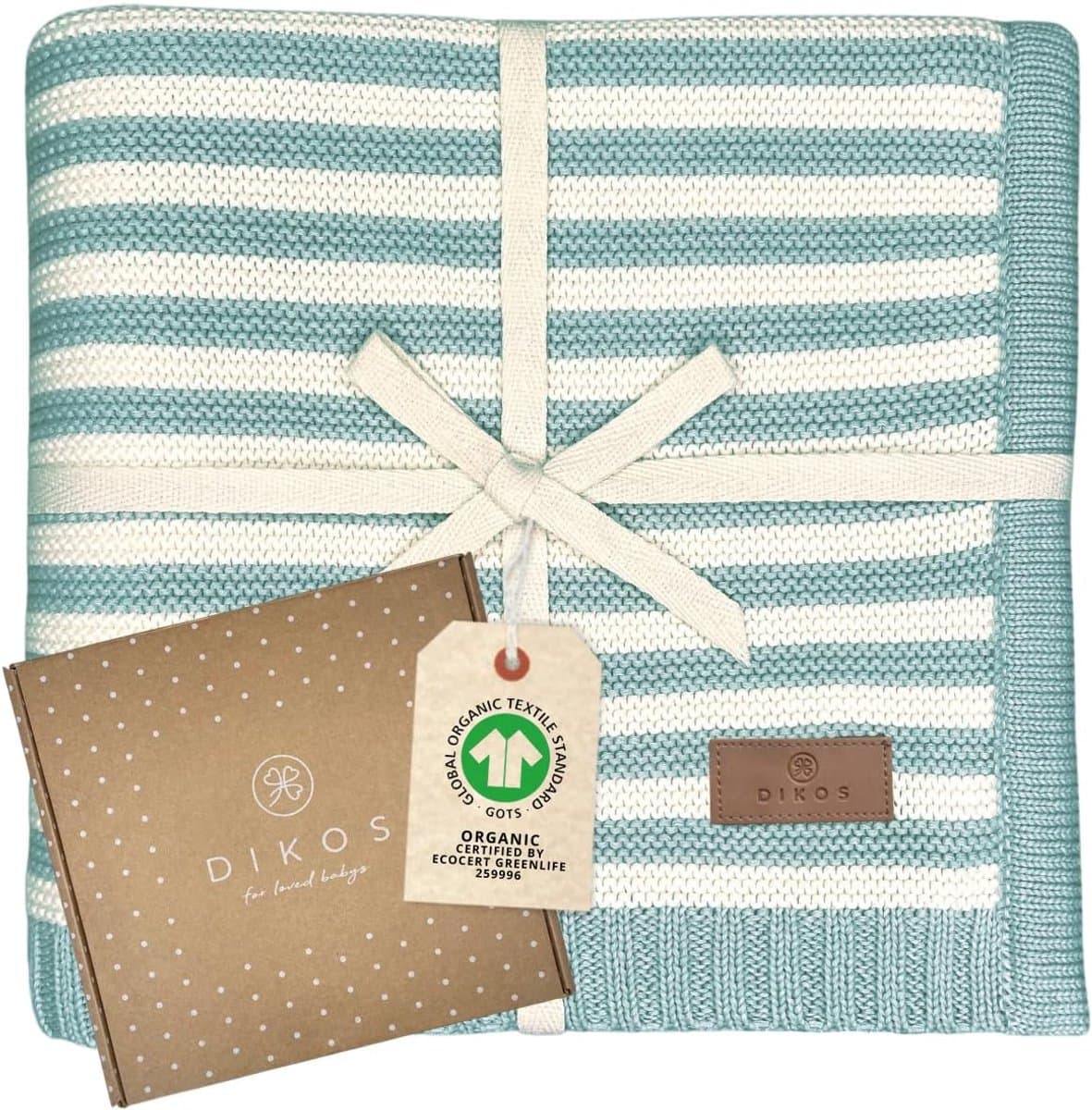 Baby Deken - Omslagdoek Kinderen - Zachte Warmte - 100% Biologisch Katoen - 75 x 100 cm - Mintgroen