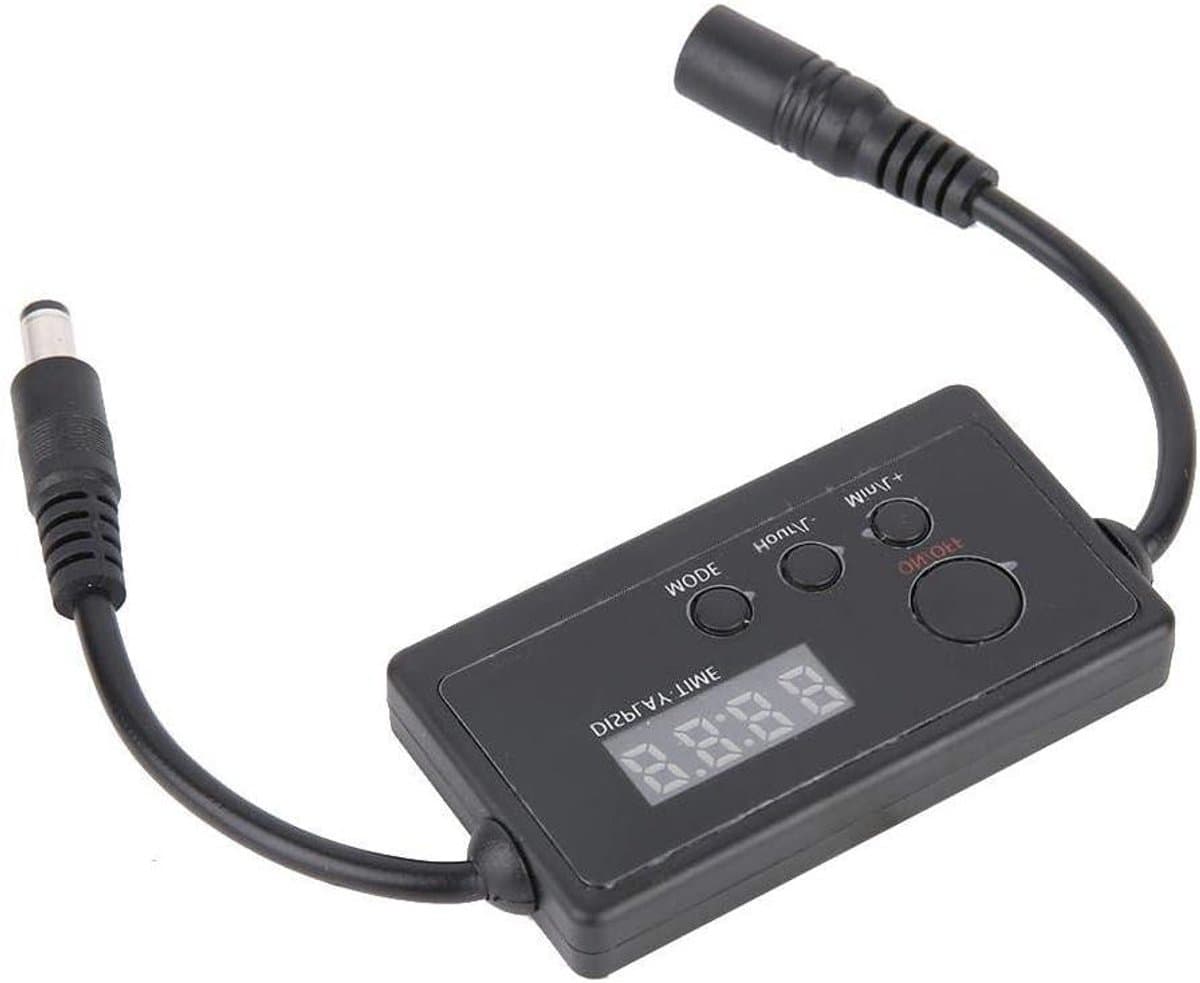 Aquarium Lichtregelaar - LED Dimmer - Aquarium Verlichting - Intelligente Timing - 7 x 4 cm - Zwart