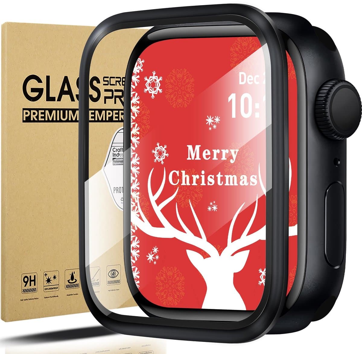 Dailygoods - Schermbeschermer - HD Krasbestendigheid - 3D Titaniumlegering - Waterdicht - Gehard Glas - Geschikt voor Apple Watch 44mm - iWatch SE