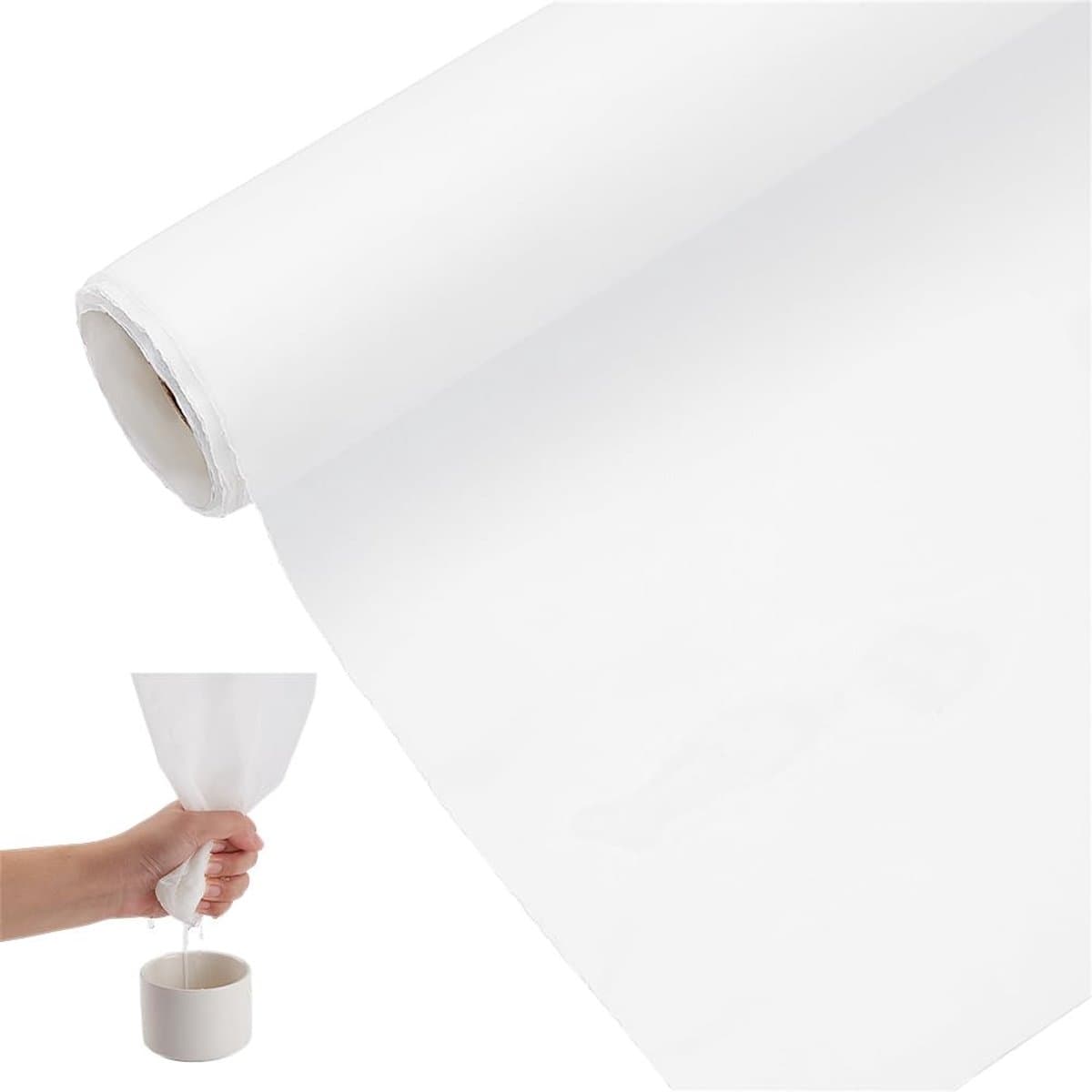 Dailygoods- Filtermesh 40x400cm - Herbruikbaar Fijn Filter - Hittebestendig Nylon - Water Stam Mesh - Voor Verf/Brouwen - 200 Mesh - Zeef