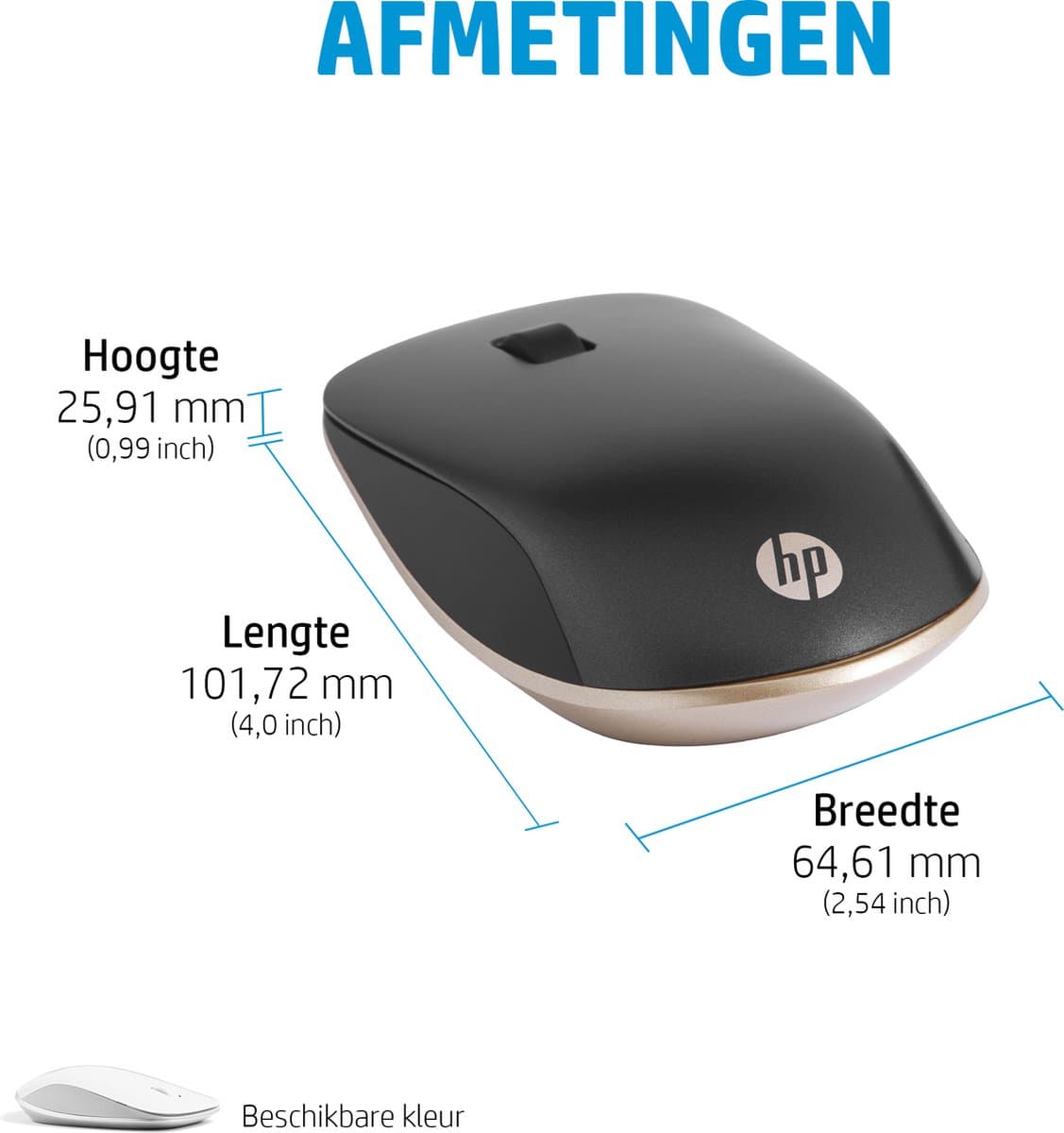 HP 410 Slim Bluetooth Muis Zwart