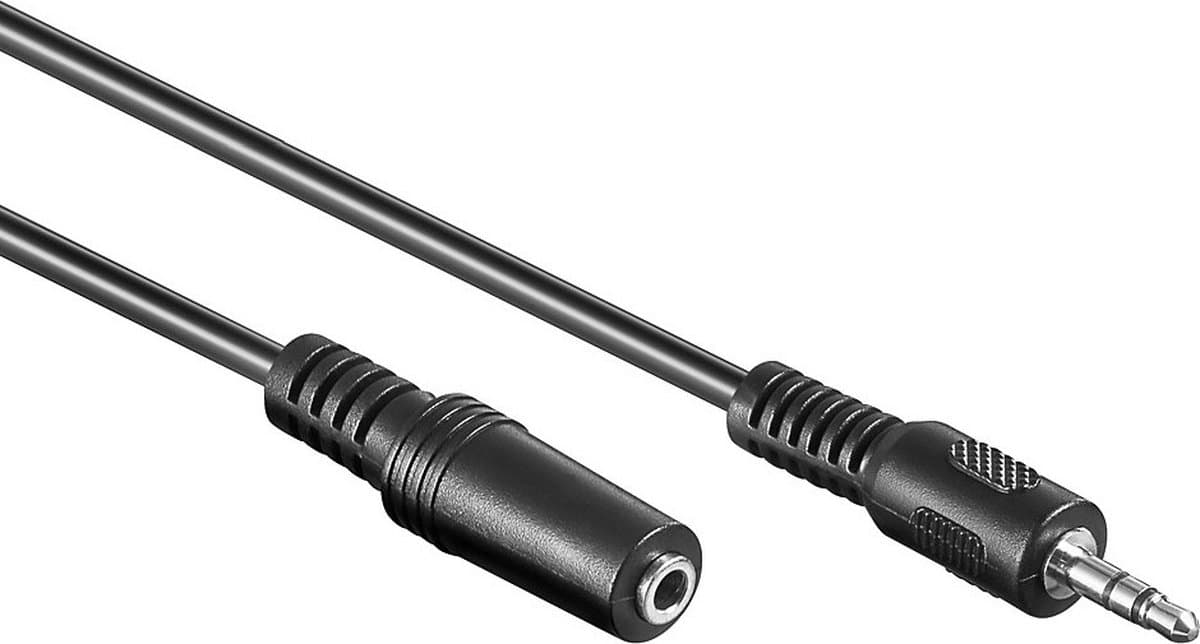 3,5mm Jack stereo audio verlengkabel / zwart - 10 meter