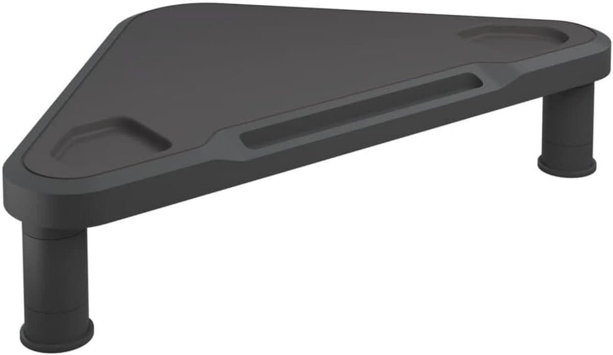 Verstelbare Monitor Stand - Minimalistisch Design 49x28cm - Zwart