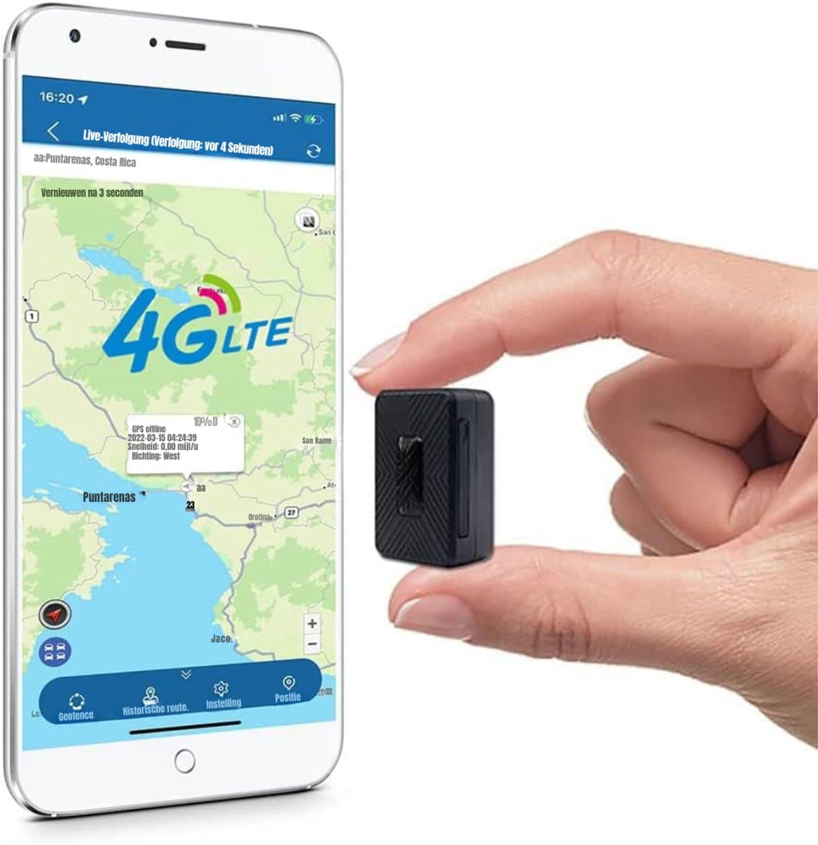 Quvo® GPS Tracker kat - GPS Tracker - GPS Trackers - Zwart - 6cm x 4cm x 3cm