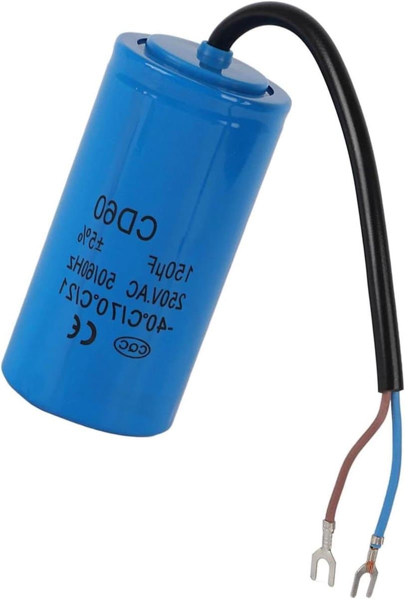 Allecta - Condensator Starter 280V 50Hz Cd60 125Vac 150Uf Blauw Polypropyleen Film Draad 250V Ac 150Uf 50 60Hz Motor Luchtcompressor