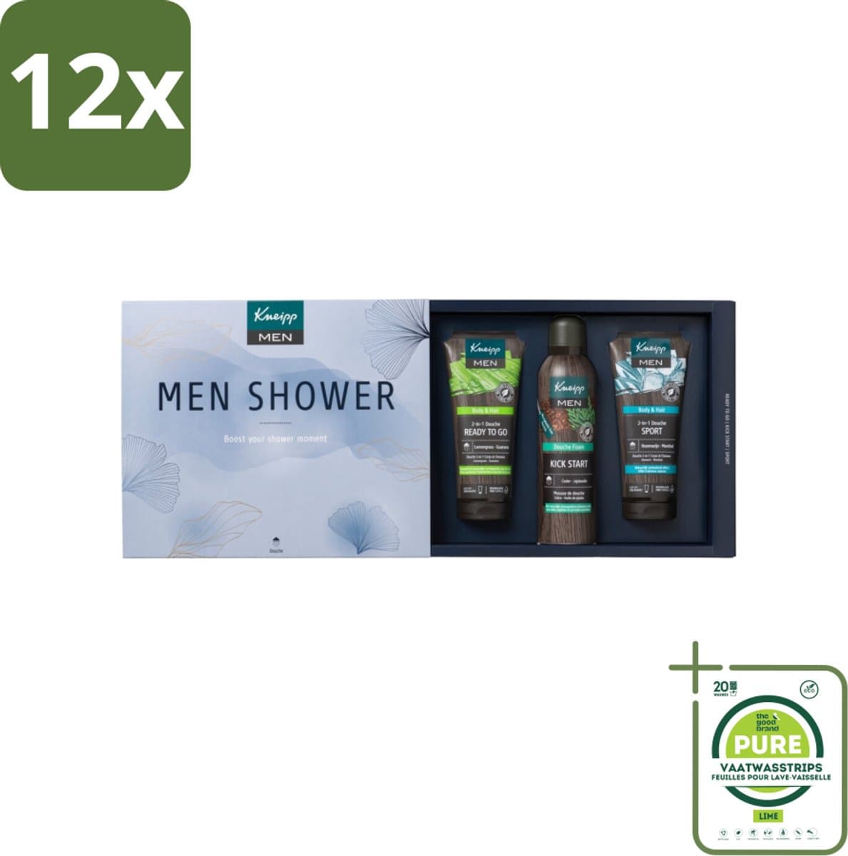 Kneipp - Men Collection Luxe Geschenkset - Voordeelverpakking - 12 stuks - Kneipp Cadeauset - Mannen Verzorging