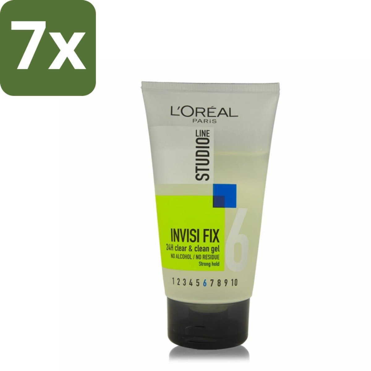 L'Oréal Studio Line Invisi Fix 24H Clear & Clean Gel Strong 150 ml - Bulkverpakking - 7 stuks