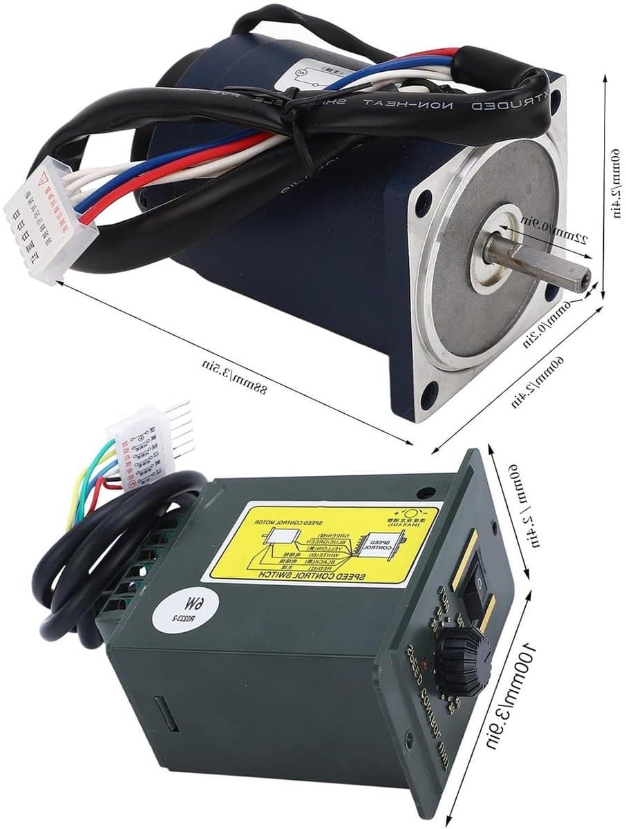 Transmissiemotor met snelheidsregelaar omkeerbare elektromotor AC 220 V 6 W CW CCW met variabele snelheid elektromotorbesturing voor elektrische schuurmachine 1400 R per minuut (10 tot 1400 .