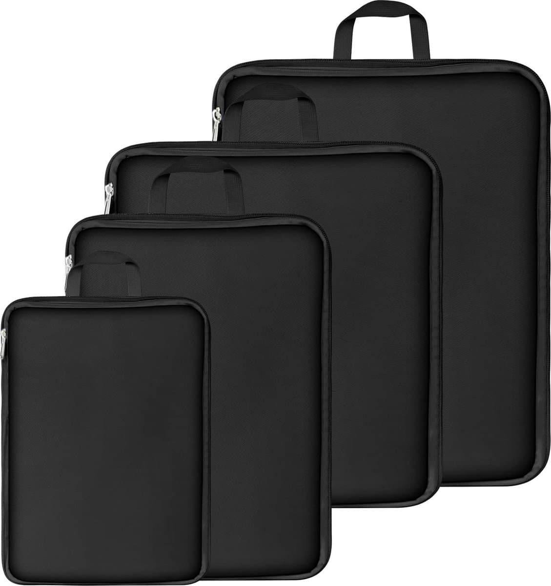 Opbergorganizers voor Kleding in Koffer - Kledingkubussen met Compressie - Reisbagage Organizer Set - Ruimtebesparende Pakzakken - Kofferorganisatie Accessoires - Reis Essentials