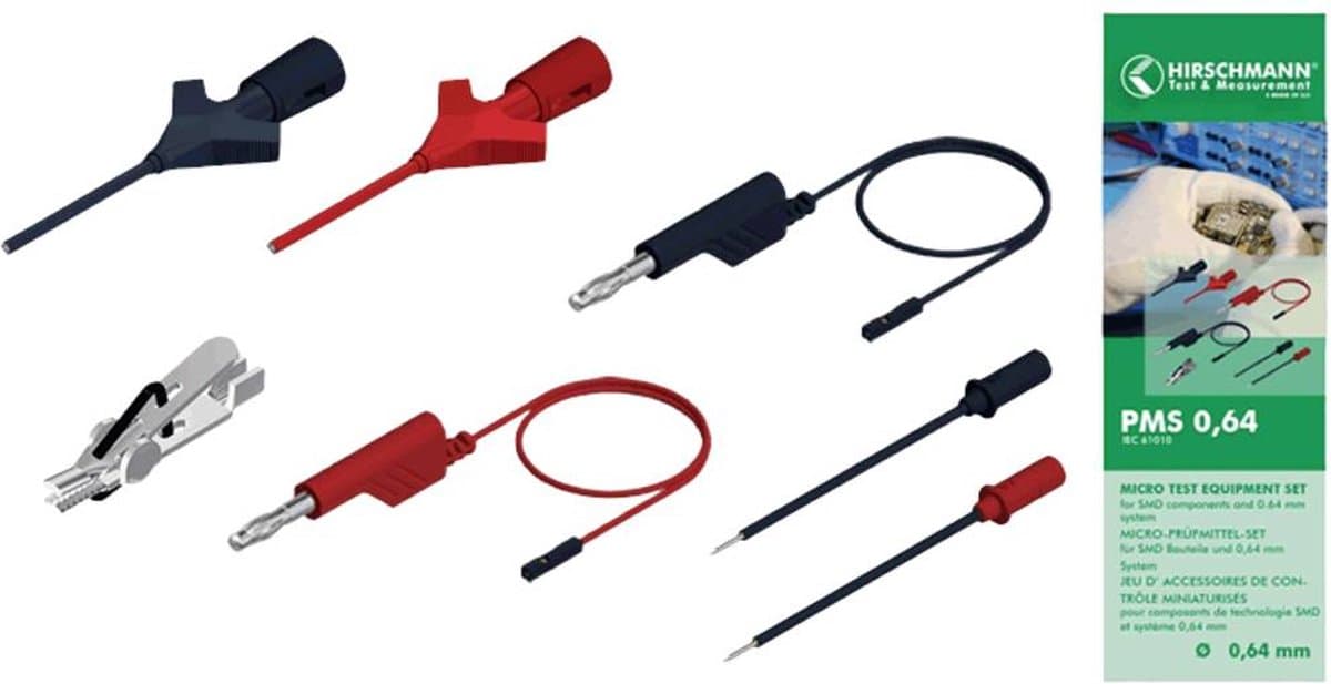 Sks Hirschmann Pms 0 64 Meetsnoerenset [Banaanstekker 4 Mm - Bus 0.64 Mm] 1 M Zwart Rood
