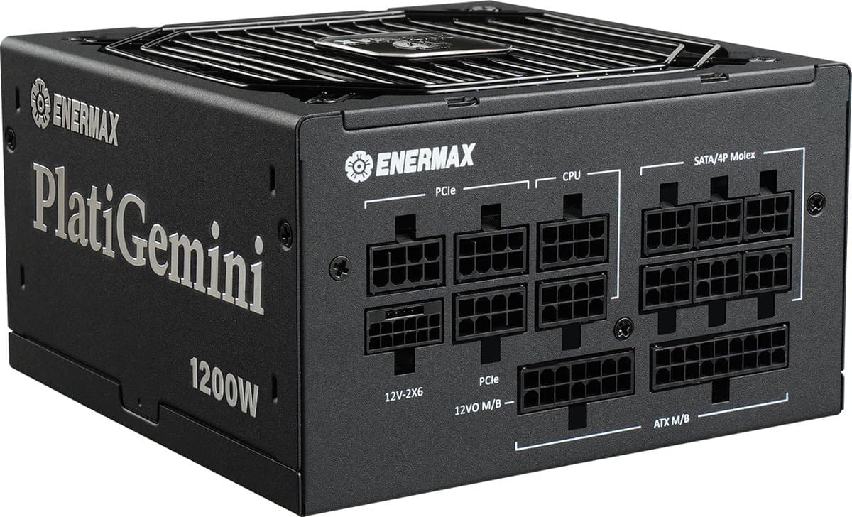 Enermax PlatiGemini ATX 3.1 ATX12VO Hybrid-Netzteil 1200W 80PLUS Platinum Vollmodulares - ATX - 80 PLUS Platinum (EGN12