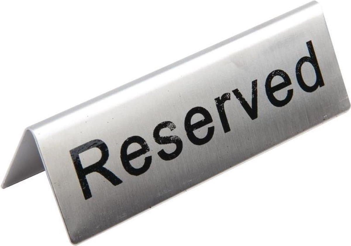 Olympia RVS tafelbordje Reserved