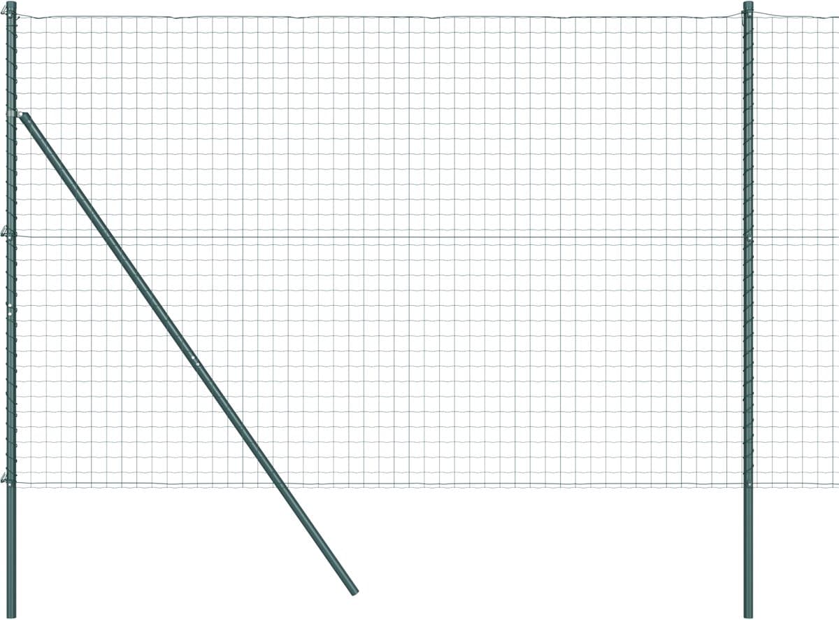 vidaXL - Euro - Fence - Grondfix - 10 - x - 1,6 - m - PVC-Coated - Staal - Groen - Mesh