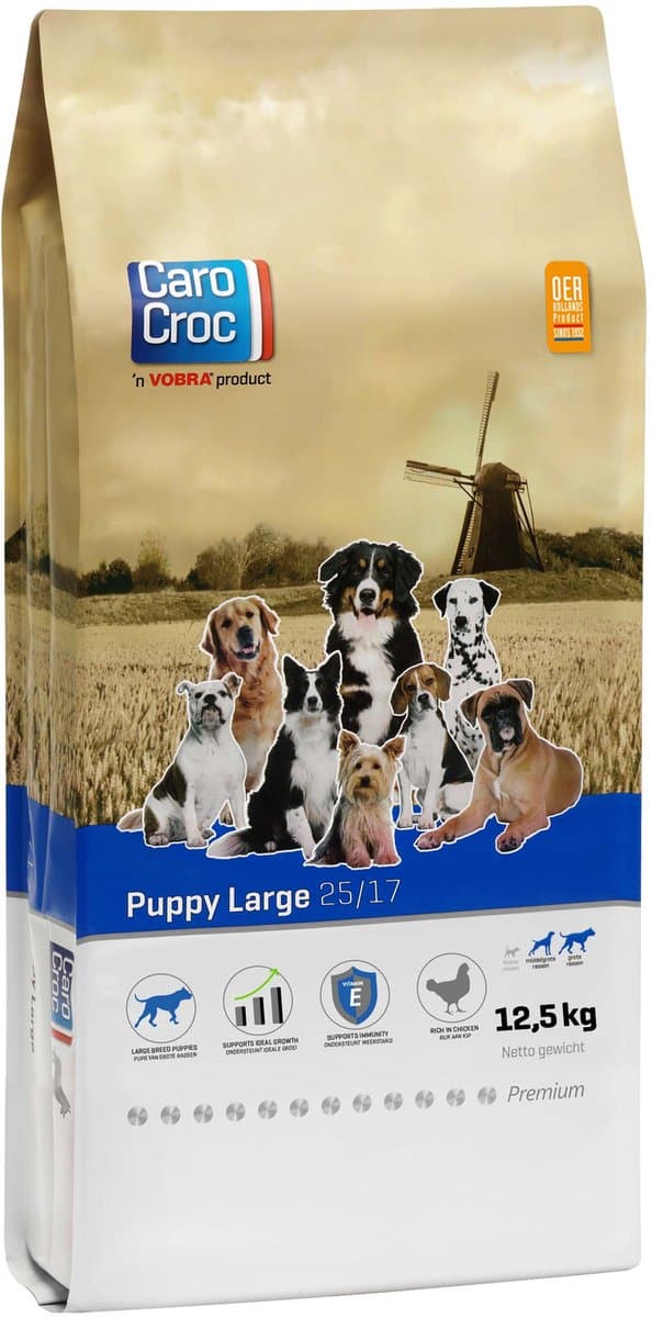 Carocroc Puppy Large Breed - Volledige Hondenvoeding Puppybrokken - 12,5 kg