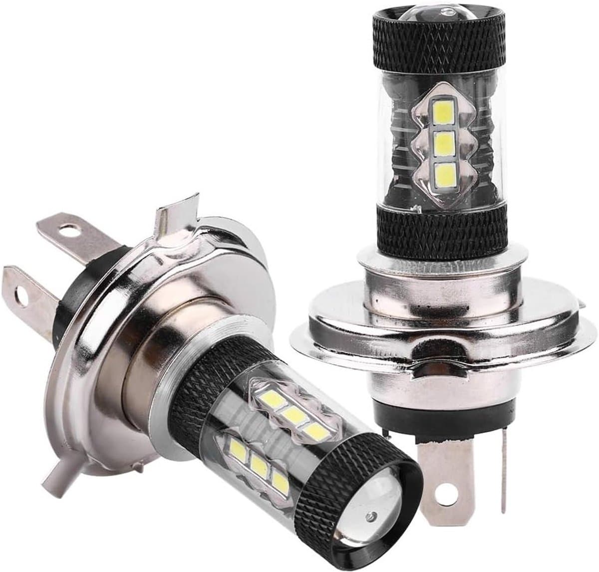 Krachtige LED Mistlampen voor Auto's, H4 12V-24V, 80W, Verhoog de Zichtbaarheid en Veiligheid (2PCS)