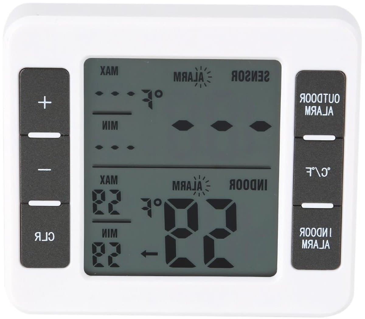 Draadloze koelkastthermometer met temperatuurmetingen en alarm voor koelkast en vriezer, ideaal voor voedselbewaring en temperatuurcontrole