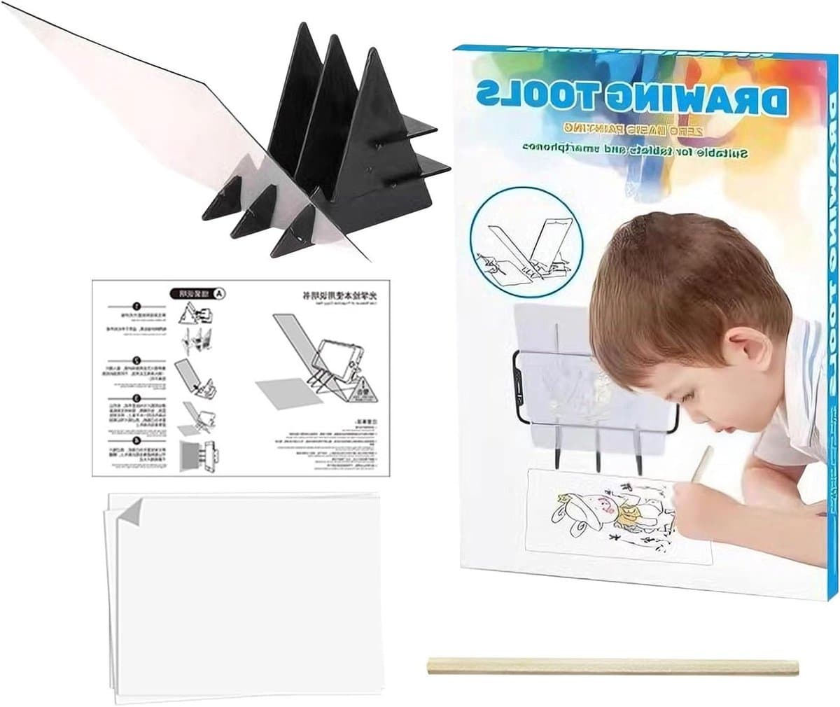 Tekentablet Projector - Optisch Tekengereedschap - Digitale Schetsen - Duidelijke Projectie - 139 cm - Zwart