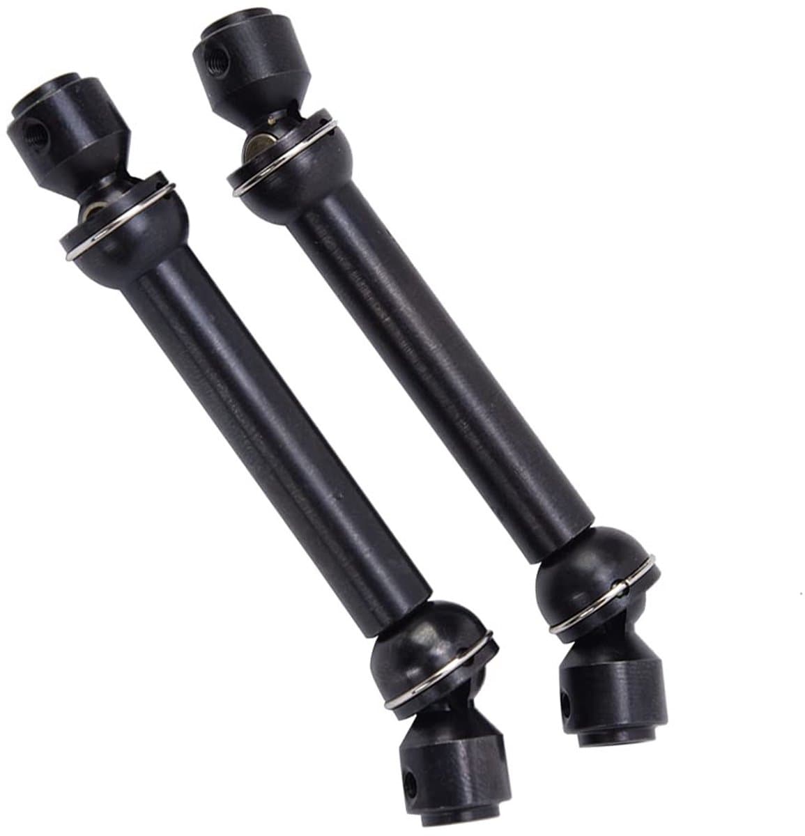 Dailygoods Aandrijfas - Universeel Ontwerp - Zwart - Metalen Cardanas - Geschikt voor Axial SCX10/CC01/D90/D110 - 2 Stuks