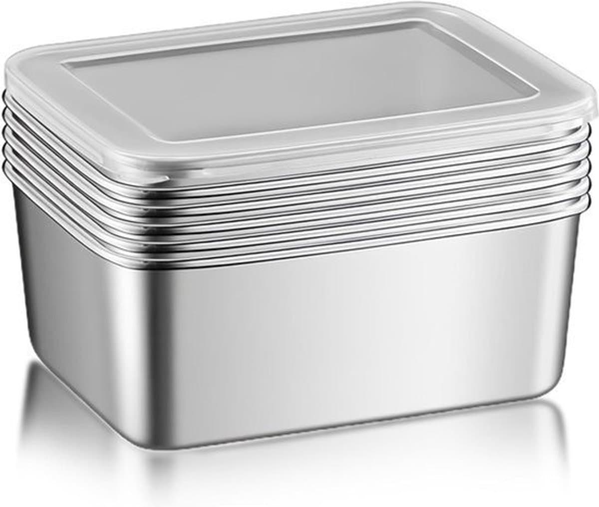 Vershouddozen 650 ml - Set van 6 - Roestvrij Staal - Oven Vriezer Vaatwasser Veilig - BPA-vrij